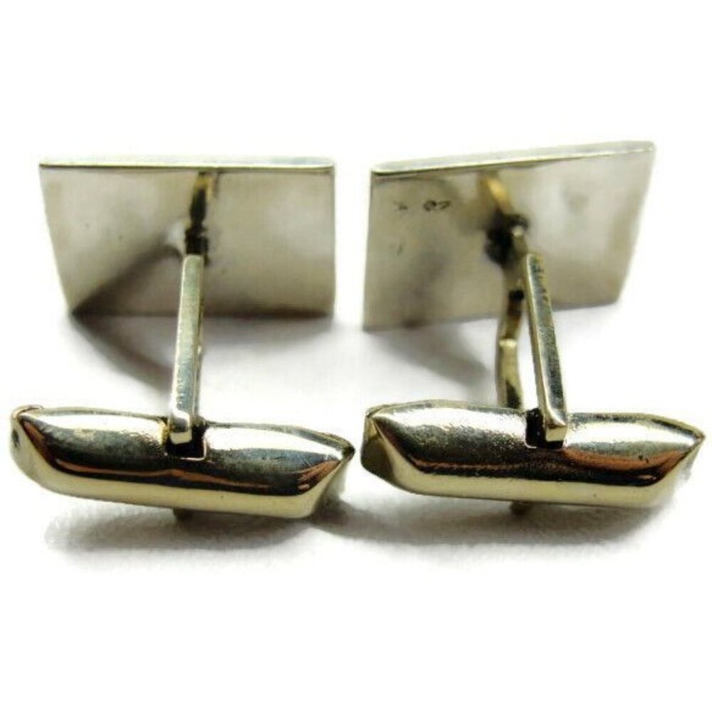 Classic Simple Elegant Rectangle Cufflinks Vintag… - image 3